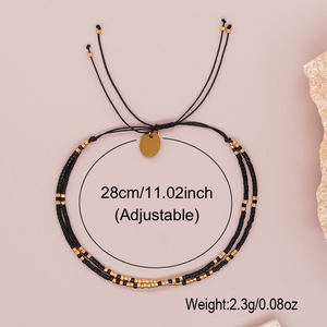 Braccialetti Turchi Go2boho per Donne, Bracciali alla Moda con Perline, Fatti a Mano, Regolabili, con Perline Miyuki Dorate - Product Image 5