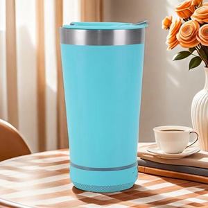 Regalos más vendidos <span class=keywords><strong>para</strong></span> Mujeres Hombres 20oz Altavoz Bluetooth Vaso Botella de agua aislada de acero inoxidable - Product Image 1