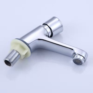 Hiện đại Brass <span class=keywords><strong>Chrome</strong></span> mạ tự đóng cửa thời gian chậm trễ lưu vực bồn rửa tap tiết kiệm nước công cộng phòng tắm vòi nước với gốm van lõi - Product Image 2