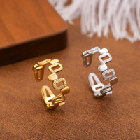 Bague Gaovo unisexe en acier inoxydable plaqué or 18 carats, tendance hip-hop, géométrique, de haute qualité, style Instagram