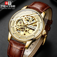 Montres mécaniques automatiques pour hommes TEVISE en gros avec boîtier en alliage, réserve de marche et étanchéité