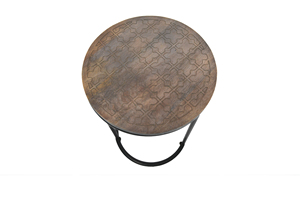 Mesa auxiliar de madera superior con diseño láser Vintage industrial comercial Uso multiusos moderno para restaurante de hotel en casa - Product Image 2