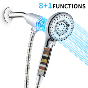 Ensemble de pommeau de douche magnétique à 9 fonctions, haute pression, avec filtre, <span class=keywords><strong>kit</strong></span> complet pour salle de bain - Product Image 1