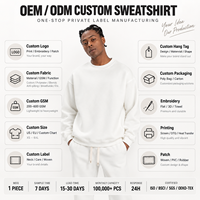 Sweat-shirt à col rond en molleton surdimensionné 350 GSM, épais et chaud, à manches longues, pour homme, style décontracté américain, marque privée, fabrication OEM