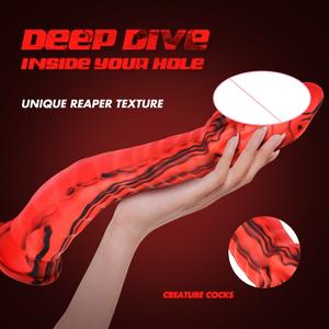 <span class=keywords><strong>Gode</strong></span> en forme de serpent rouge 11.81 pouces Silicone réaliste jouet sexuel anal et vaginal flexible pour les femmes discret stock d'entrepôt américain - Product Image 5