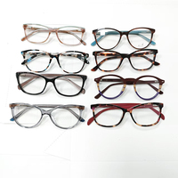 Montures optiques en acétate à motifs vintage, couleurs mélangées, vente en gros, marque privée, lunettes de vue sur ordonnance, fourniture directe d'usine