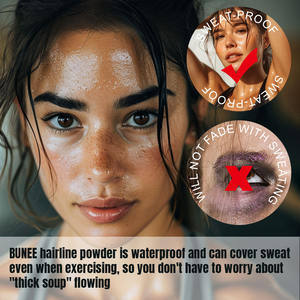 BUNEE 14 renkler OEM su geçirmez 4g 6g kapak grery saç kalın sakal kök Touch Up Hairline toz - Product Image 3