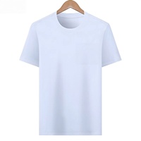 Camiseta de Hombre 2026, Nueva, Casual, para Negocios, Estampada, Transpirable, de Algodón Puro, Suave al Tacto, de Manga Corta y Gruesa