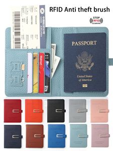 Cadeau d'entreprise personnalisé, en cuir PU, ensemble de bloc-notes et porte-passeport de voyage avec stylo - Product Image 3