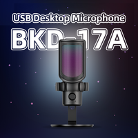 2025 professionnel 192K/24BIT condensateur enregistrement chant Microphone vocal USB RGB enregistrement Microphone de jeu