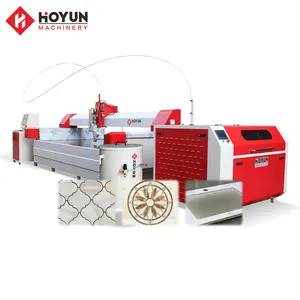 סילון מים Hoyun cnc לחיתוך אריחי קרמיקה קוורץ שיש מכונת חיתוך סילון מים 5 צירים חותך אבן