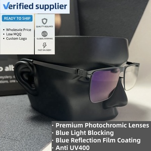 <span class=keywords><strong>Gafas</strong></span> metálicas flexibles fotocromáticas con filtro de luz azul <span class=keywords><strong>para</strong></span> hombre, <span class=keywords><strong>para</strong></span> lectura, computadora, oficina, trabajo en interiores y exteriores, antirreflejos, pesca - Product Image 2