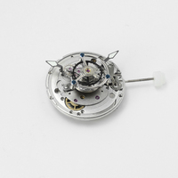 Fliegendes Tourbillon-Uhrwerk, 24 Steine, Selbstaufzug, Edelstahl, handgefertigt, hohl, langlebig, 25,85 mm (1,02 Zoll), Silber