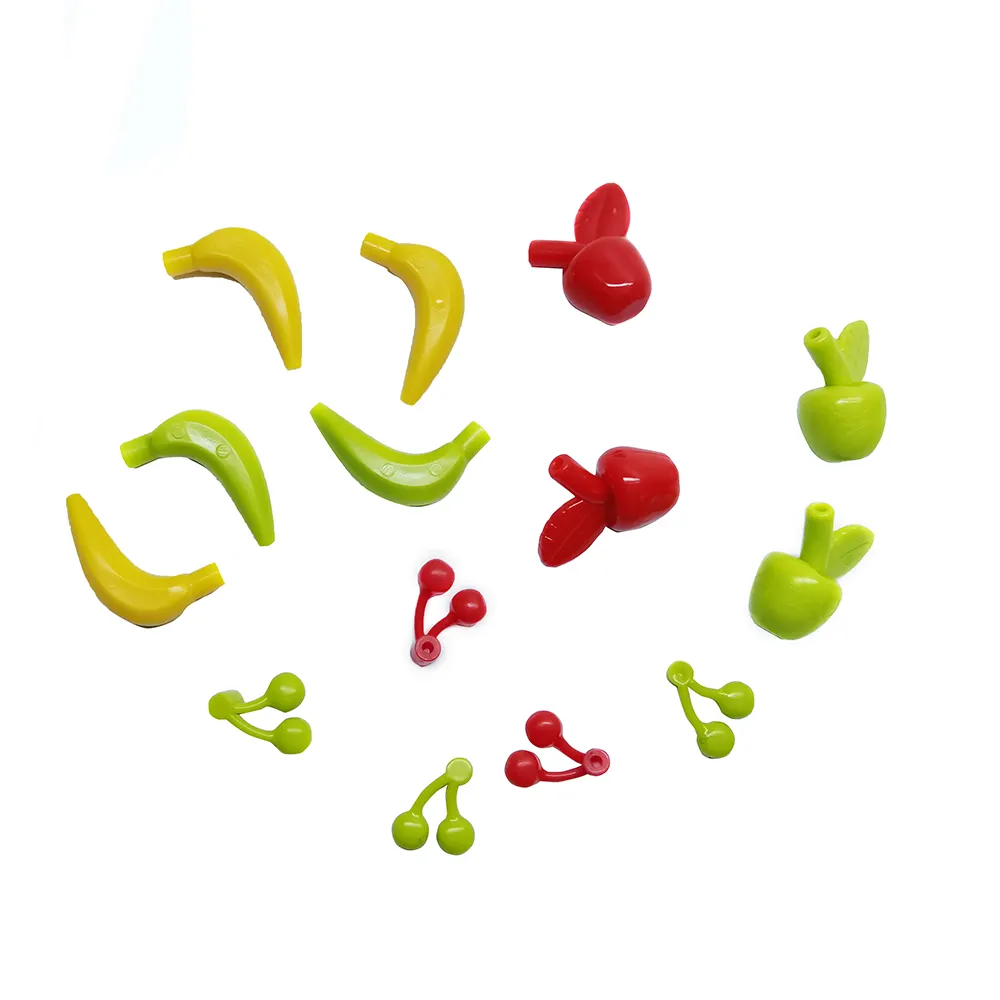 MOC Figures Parts Plastic Fruit Banana Mini Apple Accessories Compatible Building Blocks Toys