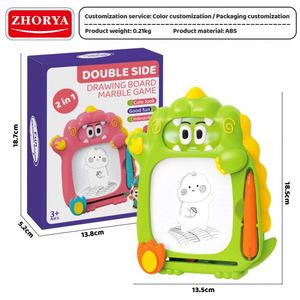 ของเล่นเสริมพัฒนาการ Zhorya 2 in 1 โต๊ะเกมพินบอลไดโนเสาร์ พร้อมกระดานวาดภาพสำหรับเด็ก - Product Image 6