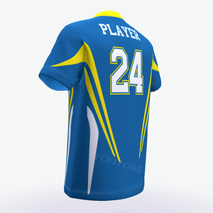 เสื้อเจอร์ซีย์เบสบอลของผู้ชายผ้าโพลีเอสเตอร์แบบ100% ปักโลโก้แบบซับลิเมชันลายลายขนาดใหญ่พิเศษ - Product Image 3