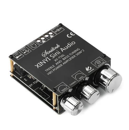 XY-T50L BT 5.0 Stereo Digital Power Amplifier Module with Front High and Low Tone Adjustment