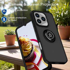 Lujo Honor 400 Lite <span class=keywords><strong>5G</strong></span> Funda para teléfono móvil Anillo translúcido transparente Soporte a prueba de golpes TPU PC 2 en 1 Selección multicolor OEM - Product Image 4
