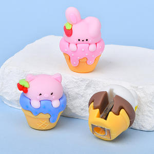 Sacapuntas de Animales Adorables para Estudiantes, Material Escolar, Diseño de Helado de Silicona, Sacapuntas de Fresa al por Mayor - Product Image 3