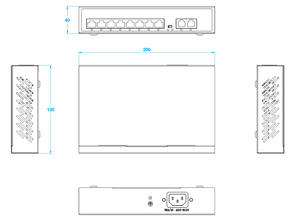 Oferta Especial: Switch PoE de 8 Puertos HZGWS 10/100Mbps con Uplink Gigabit y 2 RJ45 para CCTV y Vigilancia IP (En Stock) - Product Image 2