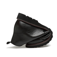 Sepatu Boots Wanita & Pria Model Tooling, Martin, Kerja & Keselamatan, Chukka Kulit Sapi Asli, Tinggi Sedang, Tali, Musim Gugur Musim Dingin, Berlapis Katun