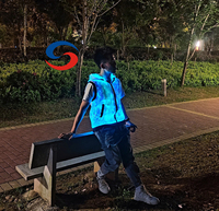 Veste à capuche pour homme en fibre optique LED lumineuse, fermeture éclair, vêtements d'automne