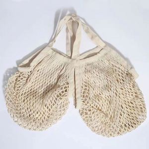 Sac de courses réutilisable écologique à long manche, panier en filet biodégradable avec logo personnalisé, sac de rangement en tissu - Product Image 1
