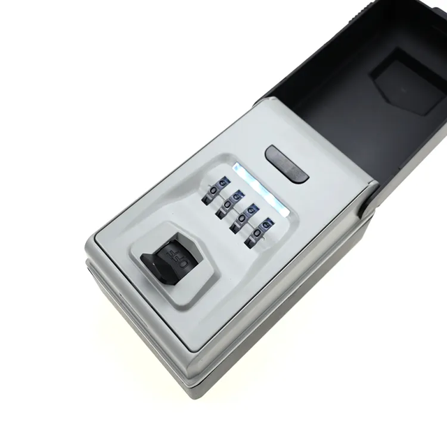 YH3575 LED Key Lock Box 4 Digit Combination Resettable Key Lock Box for Door and Outside