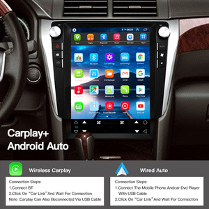 HFMidia Autoradio 12,1 pouces avec écran vertical, unité centrale multimédia vidéo Bluetooth pour Toyota Camry 2012-2017, lecteurs auto sans fil CarPlay - Product Image 5