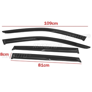 MK2 4x Car Side <b>Window</b> Visor Deflector Wind Shields Sun Rain Guards <b>Vent</b> Tinted for Skoda Octavia MK2 2009-2013 Wind Deflector - Product Image 2