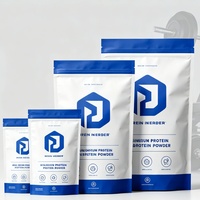 Ensemble complet personnalisé de poudre de protéines 2 kg 5 lb, emballage biodégradable en PLA, sachet refermable avec boîte en carton, solution tout-en-un
