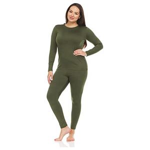 Intimo termico da <span class=keywords><strong>donna</strong></span> lungo johns personalizzato con camicia e leggings a maniche lunghe - Product Image 3