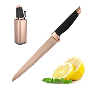 Titanium Dao Nhà Bếp Phụ Kiện Dao Nhà Bếp Thép Không Gỉ Vàng Dao Nhà Bếp Thiết Lập Để Bán - Product Image 5