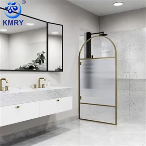 KMRY Super Creative bathroom design soft close hinge Shower Glass Panel Tempered Glass Shower Door Walk In Shower Enclosure