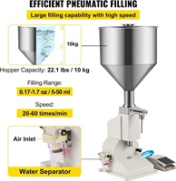 Machine de remplissage semi-automatique pneumatique YK A02 5-50ml en acier inoxydable avec moteur, petite échelle, à pédale, pour bouteilles en verre, sachets et pâtes