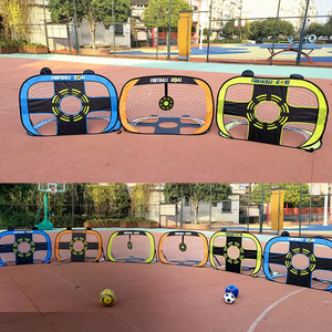 But de football portable 2-en-1 personnalisé avec logo, pliable facilement, équipement d'entraînement extérieur pour terrains – Vente en gros - Product Image 3