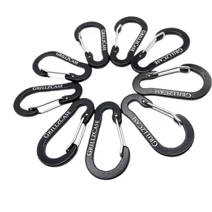 Wholesale Custom Logo Small Lock Climbing Keychain Snap Hook Safety Spring Clip Hook Aluminum Carabiner