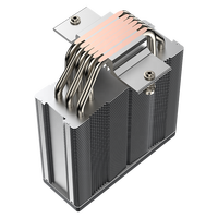 COOLLEO Coolio B60S Single Tower CPU Cooler 6 Heat Pipes Direct Contact Design ARGB Series Fluid Bearing 74.9CFM Computer Case