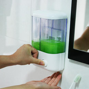 Wall-mounted <b>mini</b> <b>soap</b> dispenser/lotion dispenser, suitable for bathroom and kitchen use, double-headed shower gel dispenser. - Product Image 4