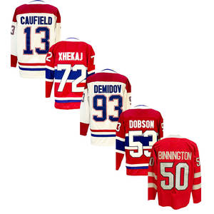 Nouveau maillot de hockey sur glace 2025, surpiqué, Montréal 13 Caufield 14 Suzuki 20 Slafkovsky 48 Hutson 72 Xhekaj 76 Bolduc 93 Demidov - Product Image 3