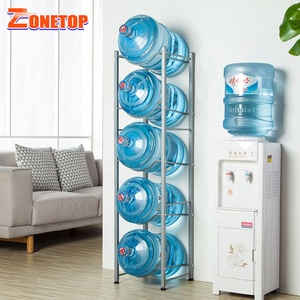 Hàng Mới Về Kim Loại Ba Tầng Trống Lưu Trữ Giá/5 Gallon Chai Nước Giá/5 Gallon Jar Kệ - Product Image 1