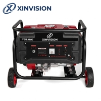 Générateur d'essence portable 3kW, moteur 7HP 170F, puissance nominale 2.8kW, réservoir de carburant de 15L, générateur d'essence de secours domestique avec AVR