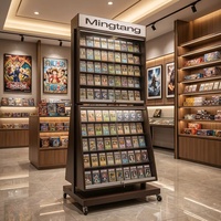 Nouveau présentoir double face grande capacité pour cartes TCG, sportives et de collection – Vitrine métallique pour usage en magasin