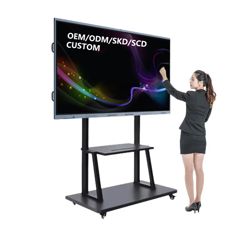 2023 Màn Hình Mới 4K Tương Tác Phẳng 75 Inch Với Hội Đồng Quản Trị Trò Chơi Màn Hình Cảm Ứng Bảng Di Động Thông Minh Bảng