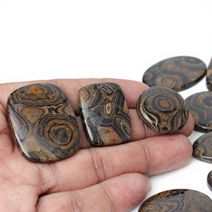 Cabochon de stromatolite naturelle, pierre semi-précieuse naturelle pour la fabrication de bijoux, cabochon fait main - Product Image 1