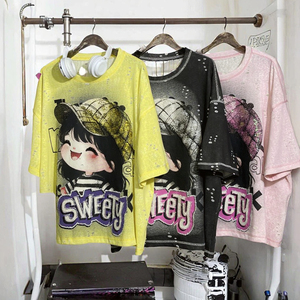 Camiseta Casual de Otoño con Estampado de Dibujos Animados de Mickey, Transpirable, con Parche Bordado Brillante, Corte Regular, Modelo 8090/FANMAJIALIE - Product Image 2