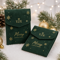 Pochettes cadeaux personnalisables en microfibre pour bijoux, bonbons, petits cadeaux, emballages de Noël réutilisables, écologiques, avec estampage
