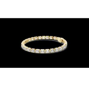 Bracelet en diamant de laboratoire taille émeraude élégant en or 14K ou 18K, bijoux luxueux et étincelants pour femmes - Product Image 1