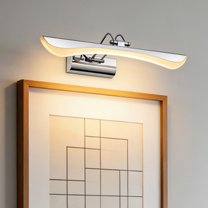 Lámpara de pared con espejo LED cromado de estilo nórdico moderno, luz de lujo para baño, tocador, maquillaje, hotel, hogar, dormitorio, armario - Product Image 4