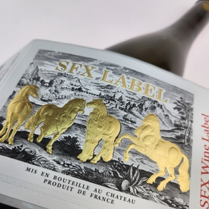 Hot Selling Customised <b>Red</b> Wine Bottle Labels Private PET Sticker Waterproof Adhesive Glossy Packaging for Beer Beverages - Product Image 5